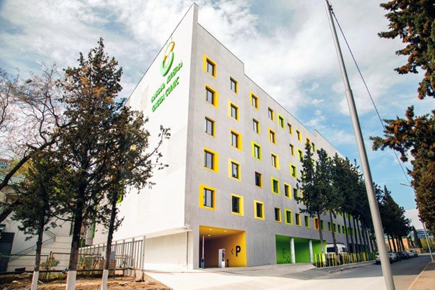 The Penetron System of products ensures the walls and floors of the two underground levels, including the brightly-colored parking garage, will remain watertight for years to come.