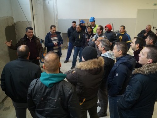 Students and clients from around the Mediterranean region learn about the advantages of PENETRON’s crystalline technology, here during a demonstration in Athens.