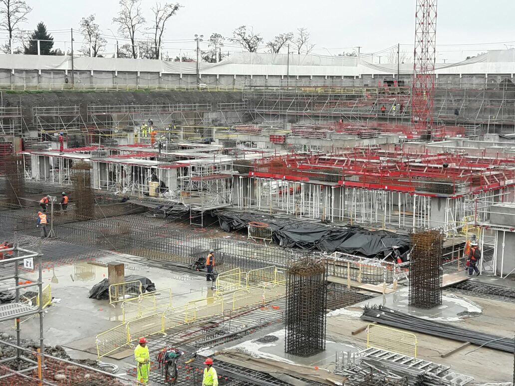 PENETRON ADMIX was used for waterproofing foundation slabs, perimeter retaining walls and underground parking.