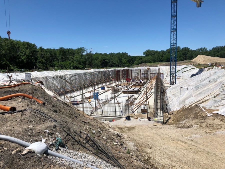 The Greenbush CSO storage tank is about the size of an NFL football field – with 3-foot thick walls. PENETRON ADMIX was added to ensure that any cracks that formed would self-heal.